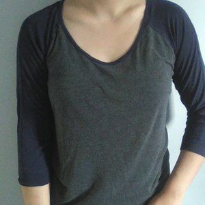 Wilfred Navy Charcoal Raglan Jersey Top